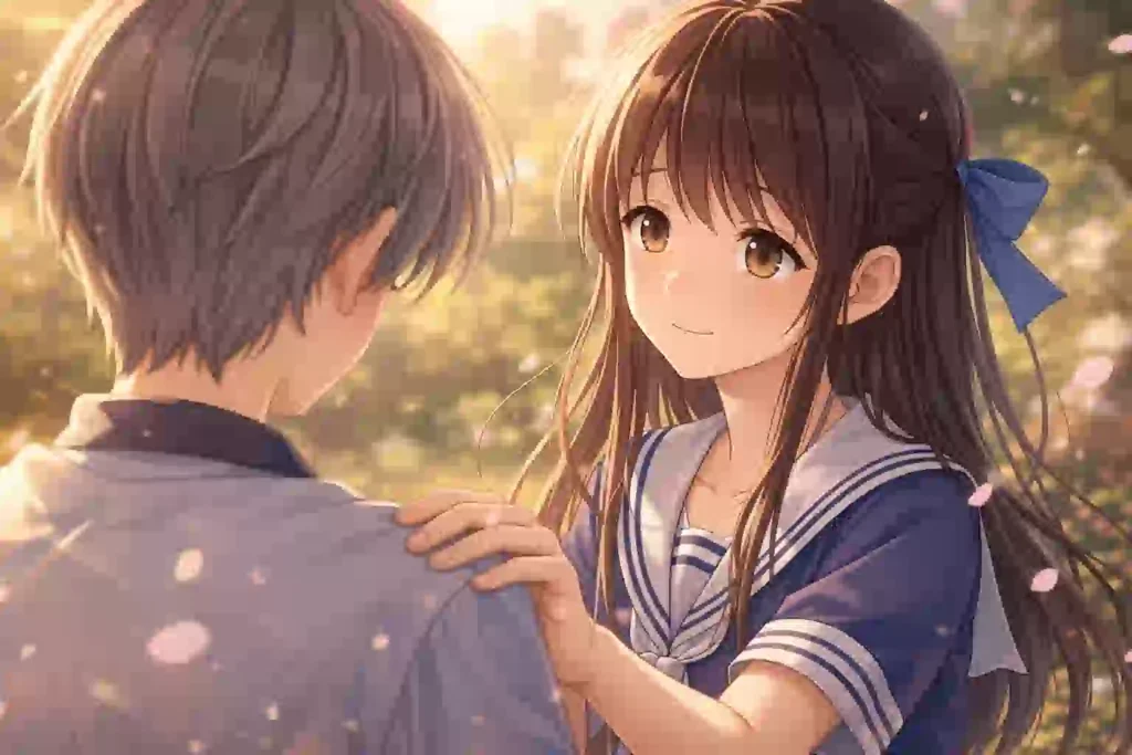 夕暮れの室内で一人座る人物の後ろ姿