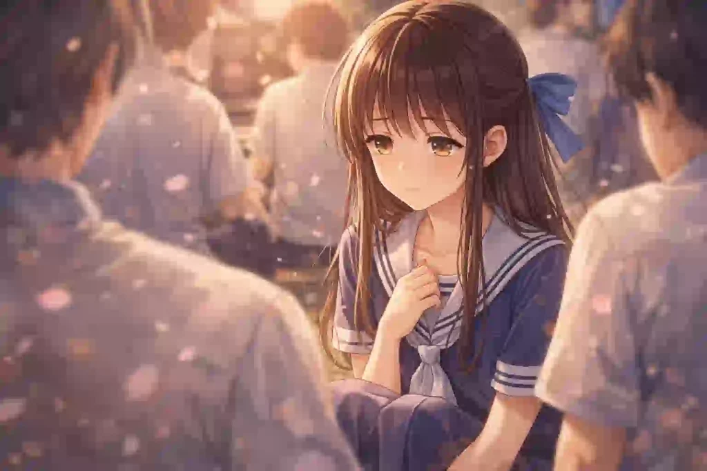 人のいる空間で一人離れて見える情景