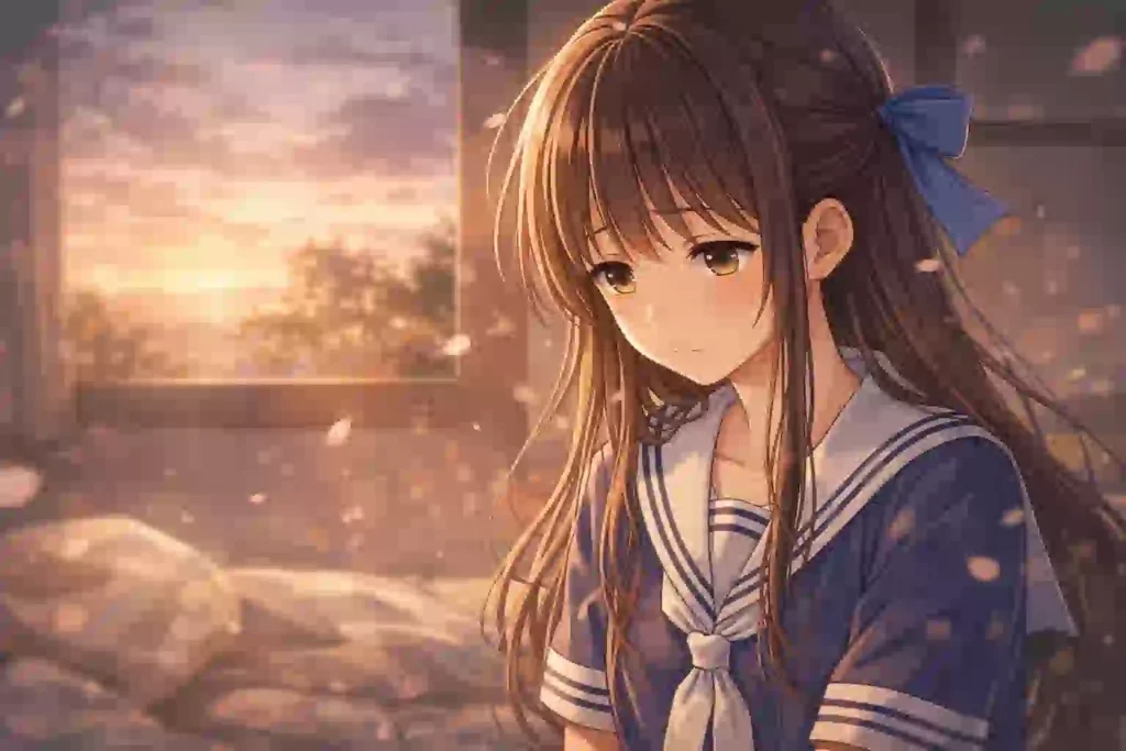 夜の静かな場所で立ち止まる人物のイメージ