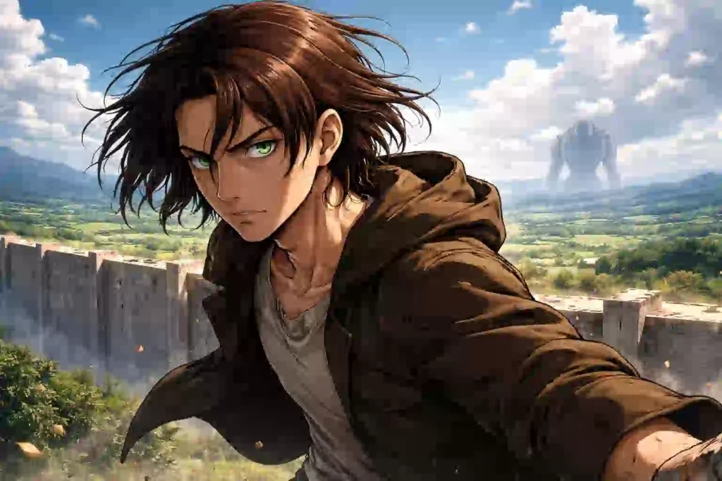 進撃の巨人 エレン・イェーガーが遠くを見つめる静かな表情 