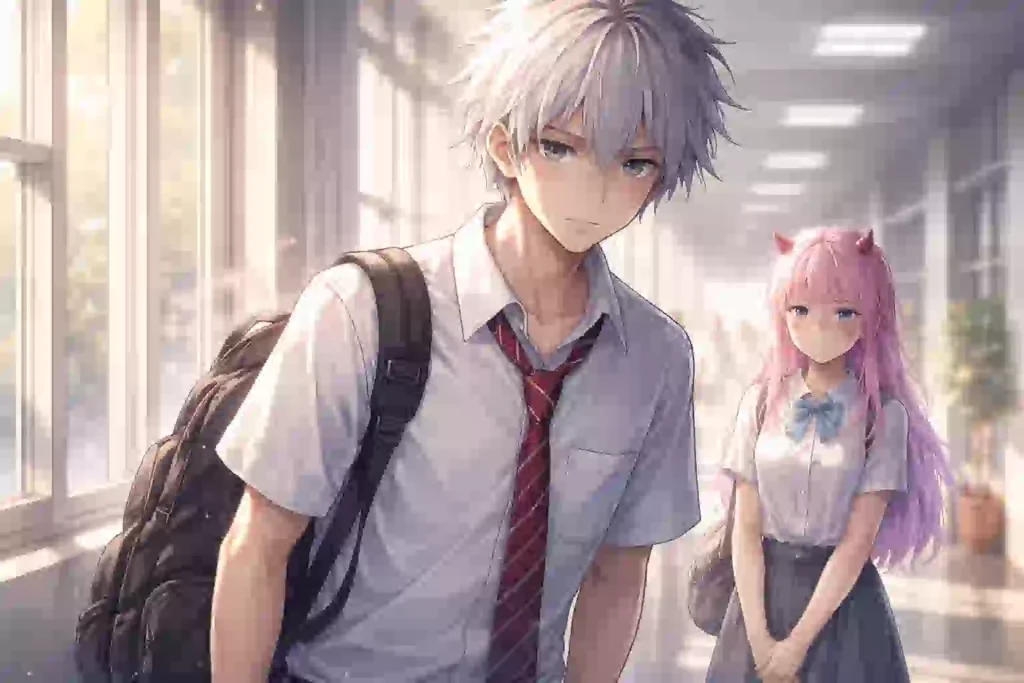 天国大魔境 高原学園の廊下と子どもたちの検査シーンをイメージした画像