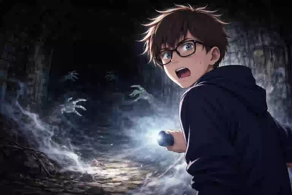 ダンダダン第1話、トンネルでターボババアに追われるオカルン