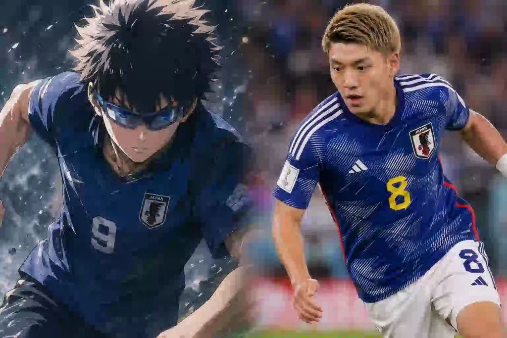 ブルーロック雪宮剣優の1on1と堂安律の左足を重ねたサッカー考察イメージ