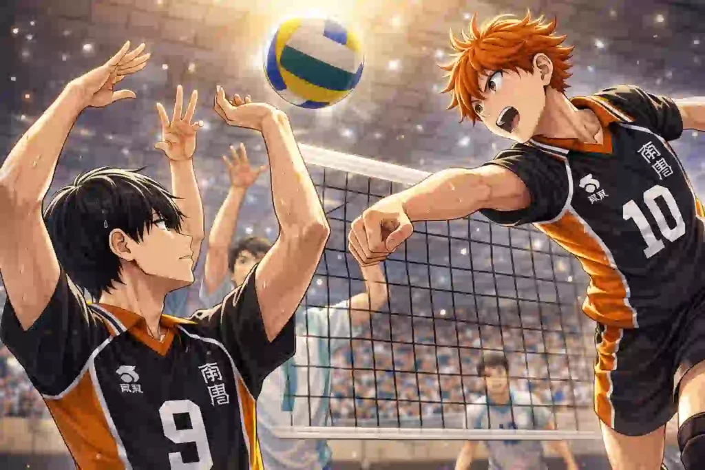 変人速攻から最強の囮へ進み、影山に託される存在へ近づいていく日向の成長を表したイメージ