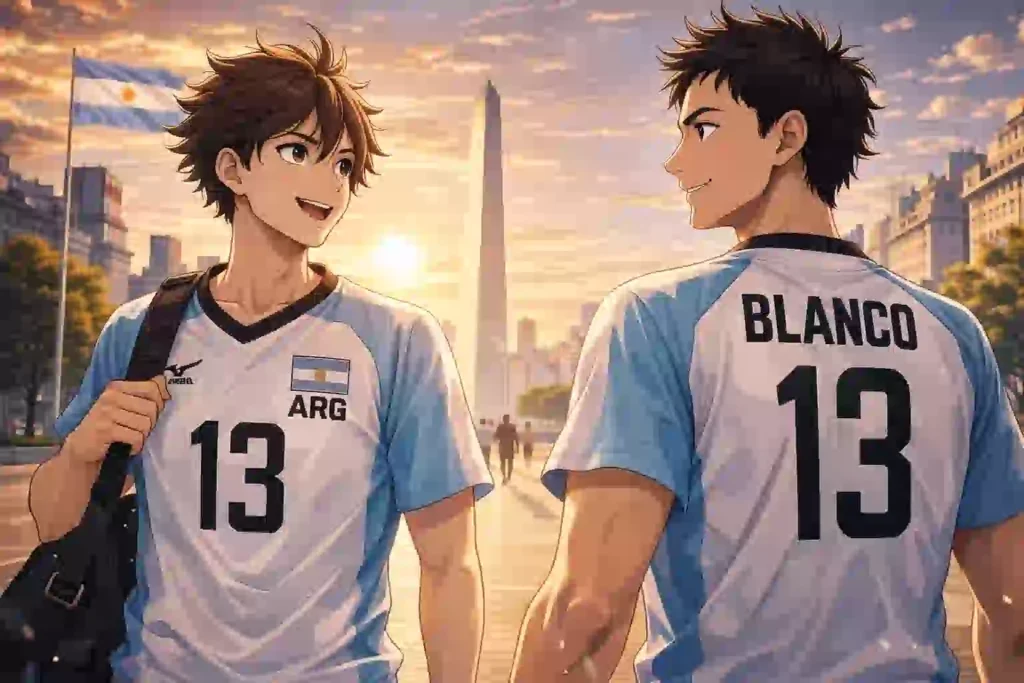 夕暮れのブエノスアイレスでホセ・ブランコと並び歩く及川の後ろ姿