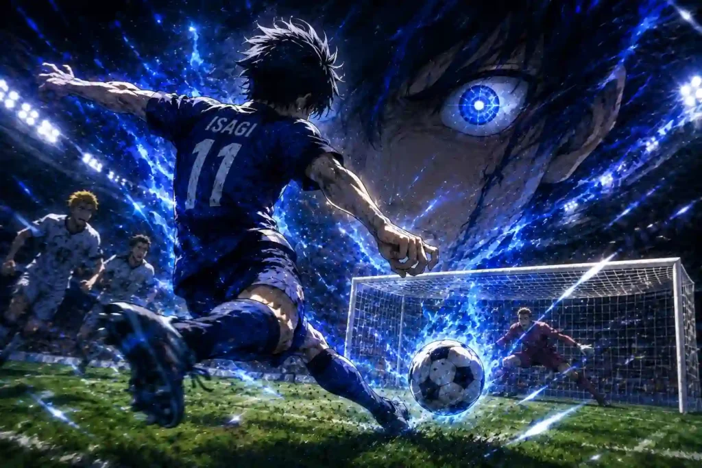 夜のスタジアムを見つめる観客と、まだ見ぬワールドカップ本戦への期待を表現したサッカーの風景